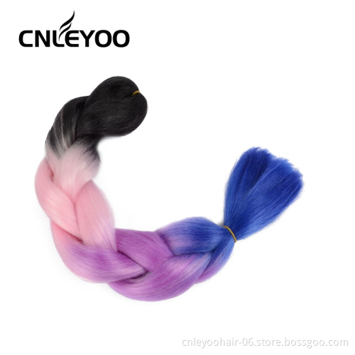 2021 Factory 4-Tone Jumbo Braid 24 inch High Temperature FiberJumbo natural Braiding Hair for Extensions